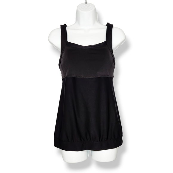 Athleta Miles Bra Criss Cross Tank Top Black Small Yoga Pilates Athletic Gym - Picture 2 of 10